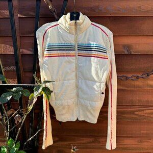 Massimo Dutti White and multi coloured vintage puffer